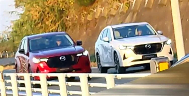 Mazda CX-60: середньорозмірний кросовер з довгим капотом проїхався на камеру