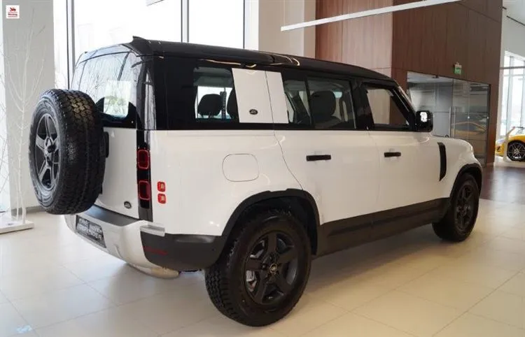 Sono andato da un concessionario di auto, ho esaminato la nuova Land Rover Defender II. mostrando le immagini