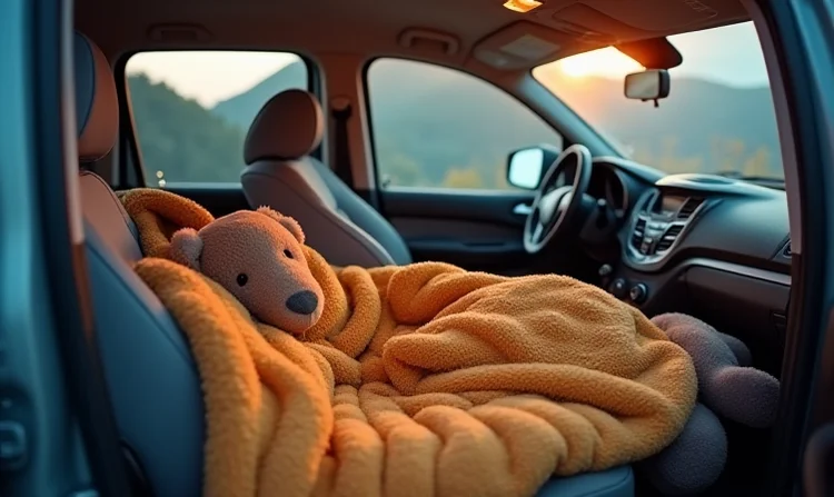Zubehör für komfortablen Schlaf im Auto