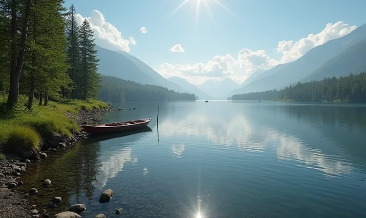 Fishing on the lake