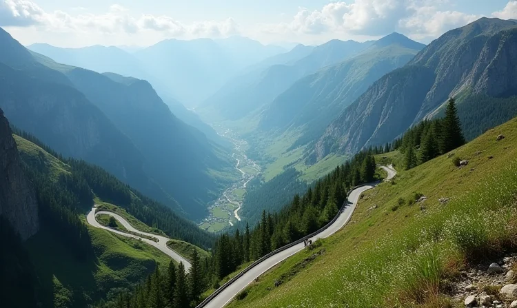 Straße durch die Karpaten in Rumänien