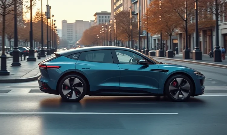 Elektroauto in einer städtischen Umgebung
