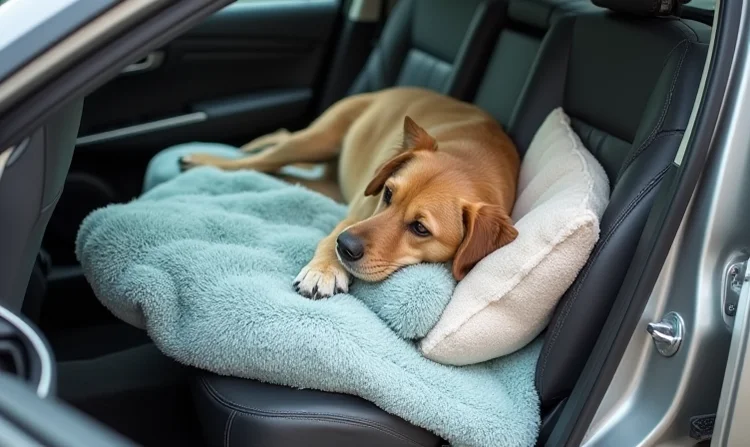 Bequeme Kissen und Decken im Auto