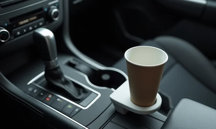 Beispiel eines Getränkehalters im Auto