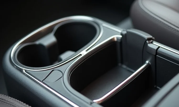 Beispiel verschiedener Getränkehalter in einem Auto