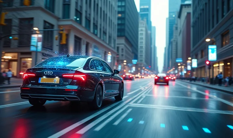 Intelligente Stadt und Auto