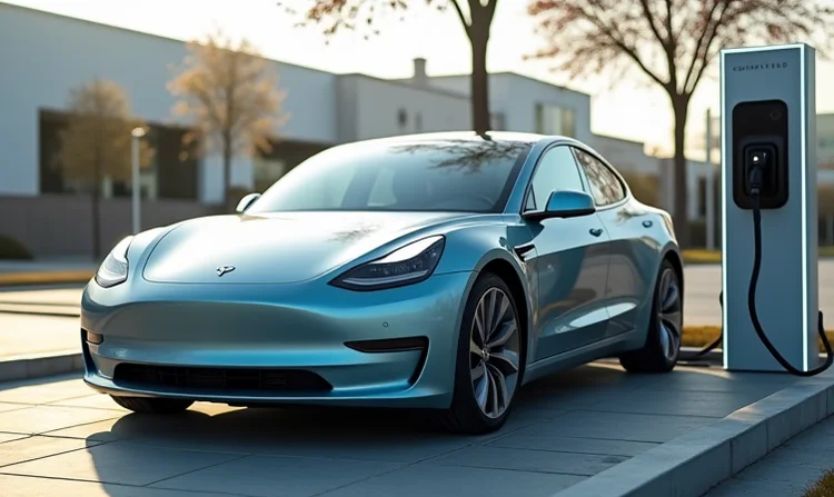 Elektroauto an einer Ladestation