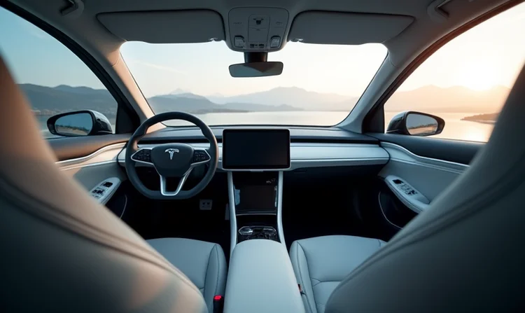 Innenraum eines Elektroautos