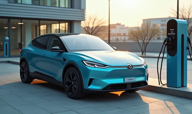 Elektroauto an einer Ladestation